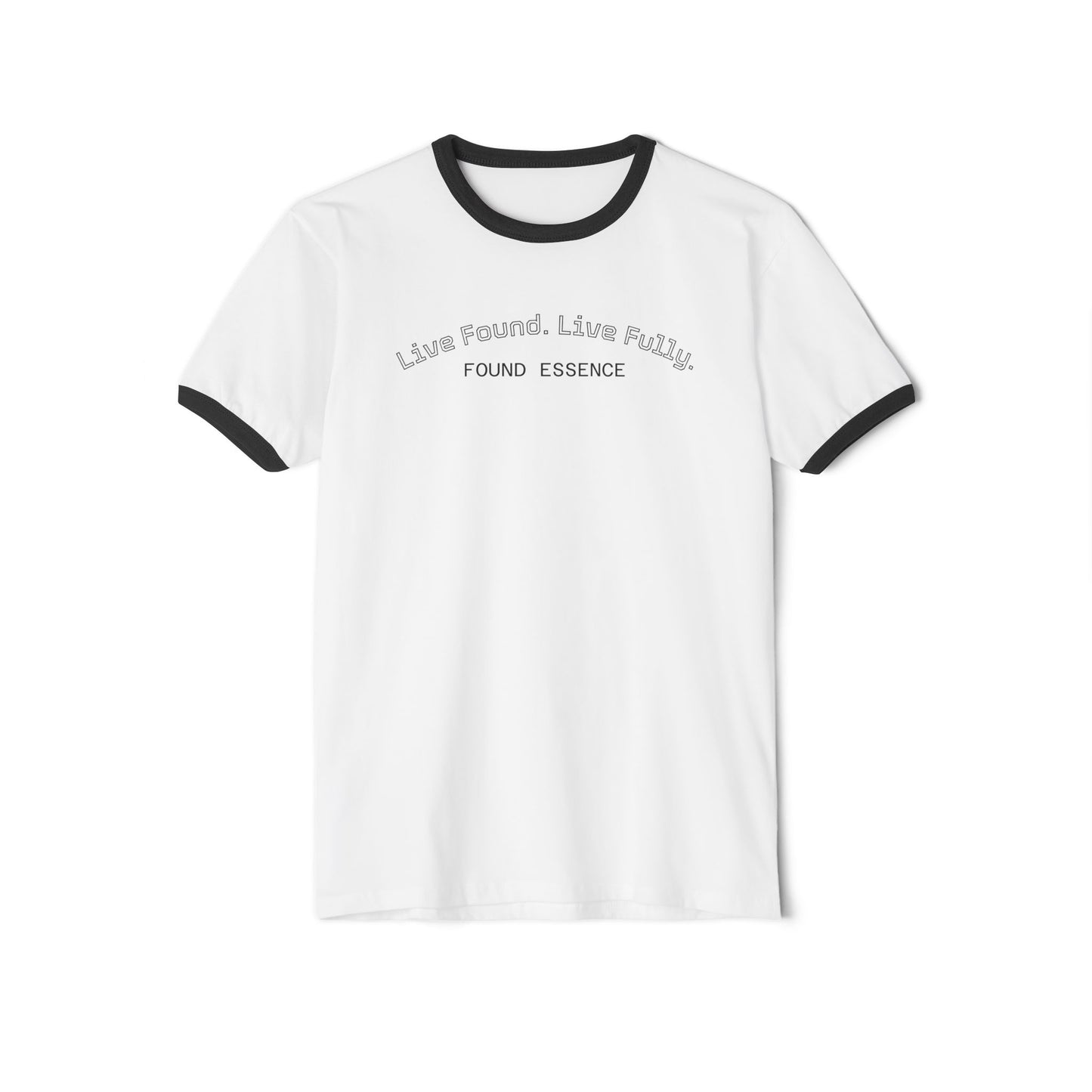 “Live Found. Live Fully.” Ringer T-Shirt | Retro-Inspired Everyday Comfort - Found Essence