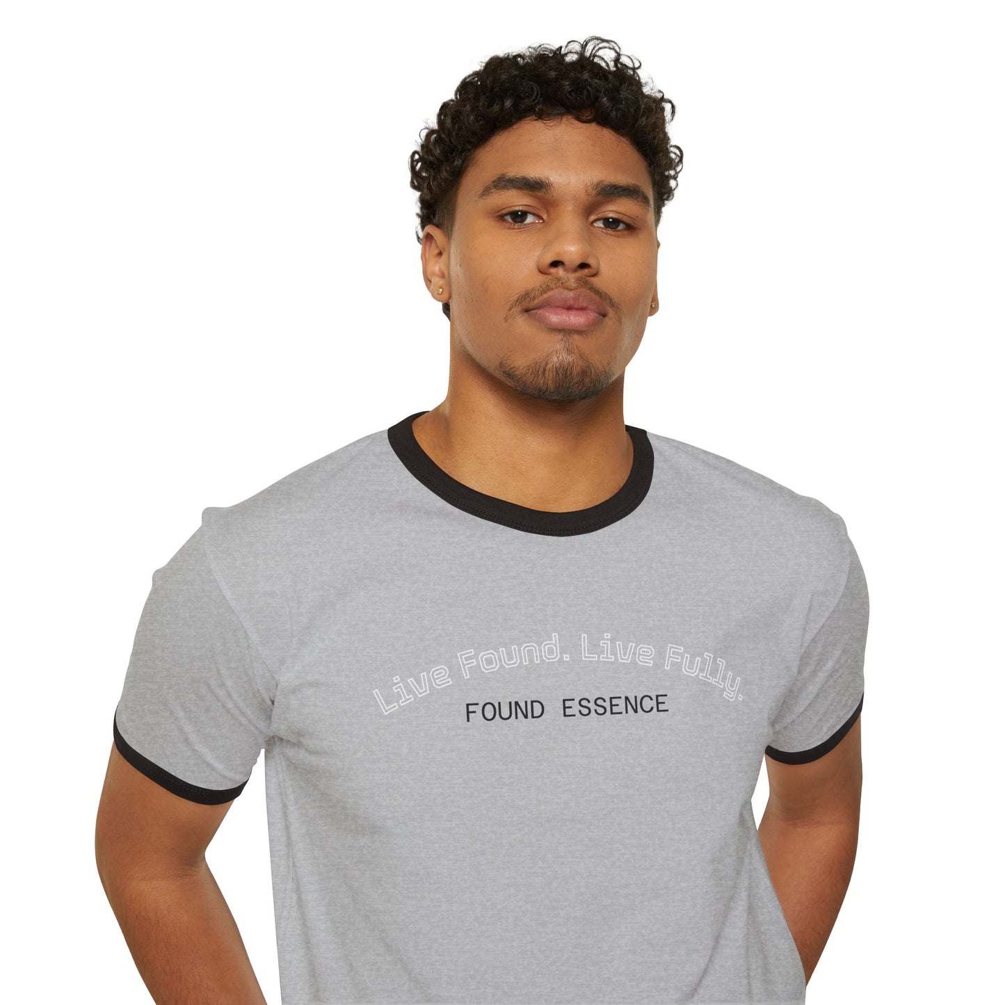 “Live Found. Live Fully.” Ringer T-Shirt | Retro-Inspired Everyday Comfort - Found Essence