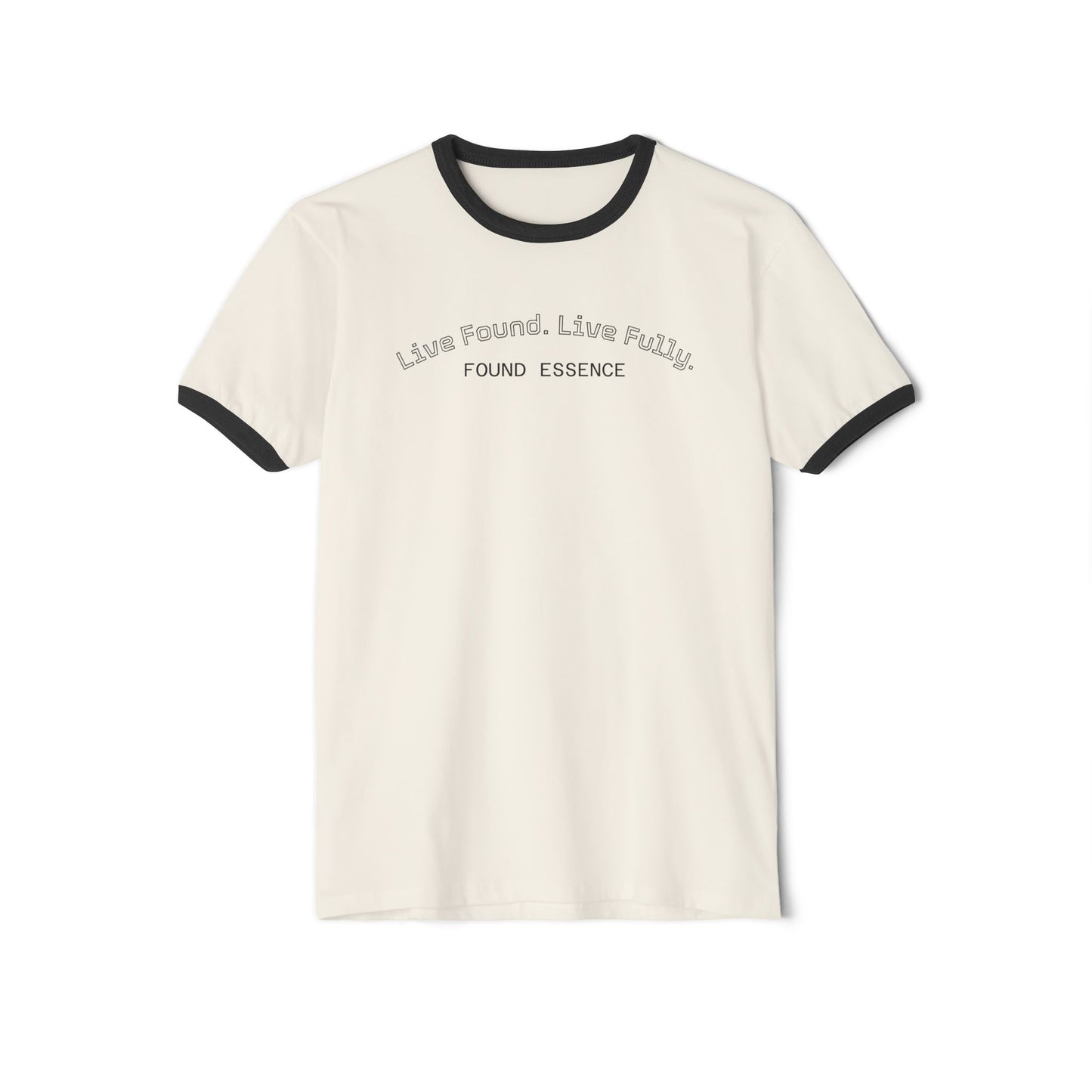 “Live Found. Live Fully.” Ringer T-Shirt | Retro-Inspired Everyday Comfort - Found Essence