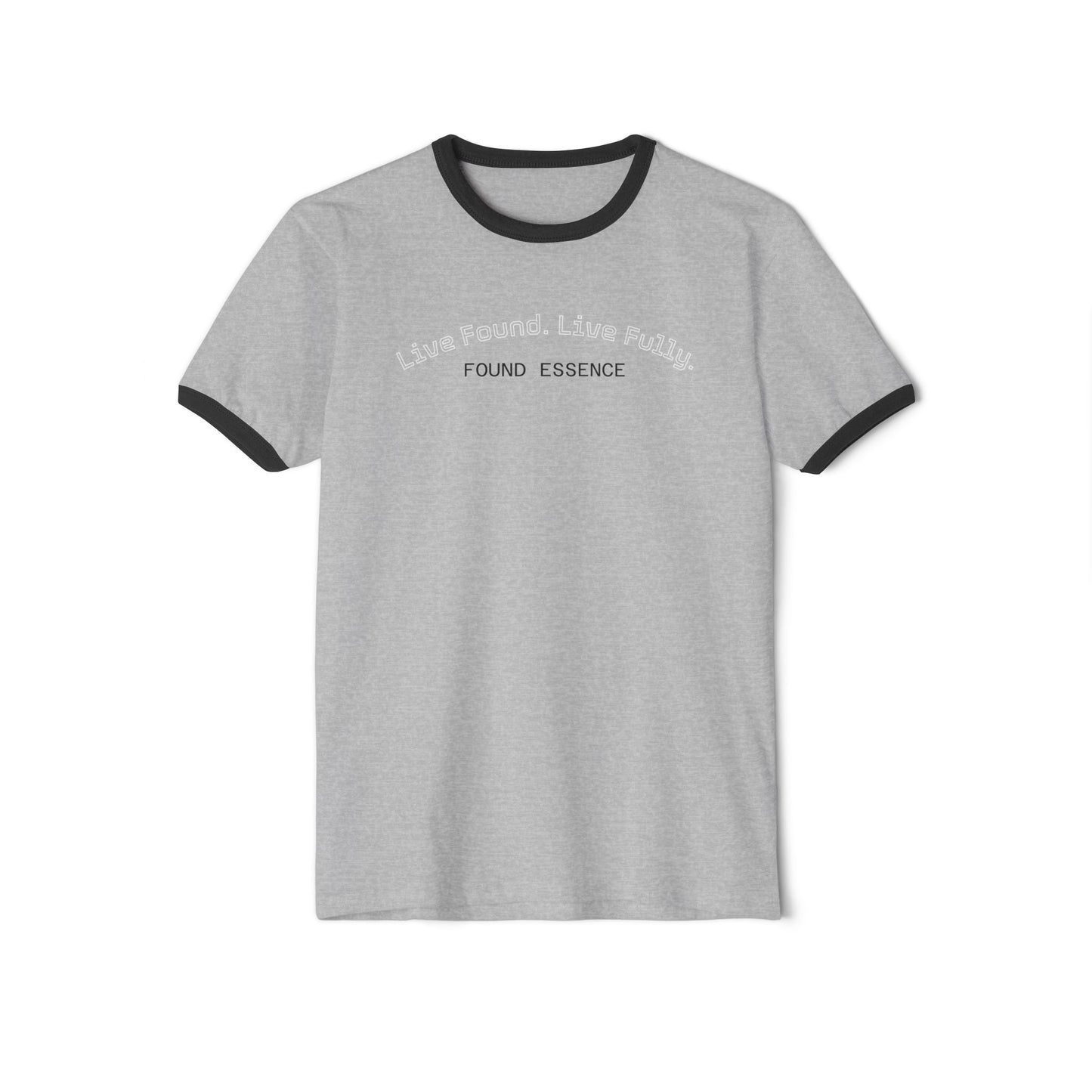 “Live Found. Live Fully.” Ringer T-Shirt | Retro-Inspired Everyday Comfort - Found Essence