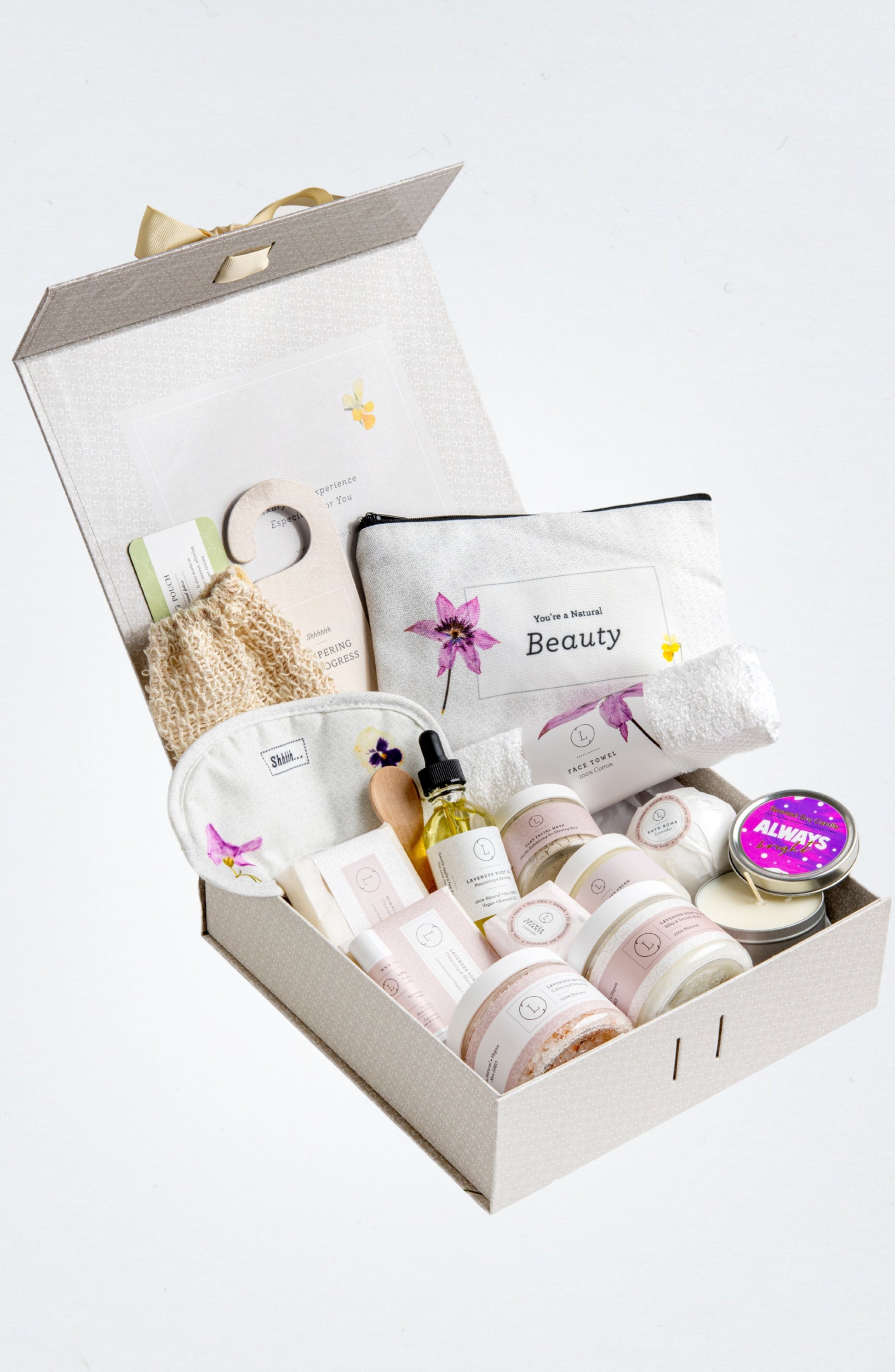Special Day Gift, Birthday Gift Basket, Lavender Natural Bath & Body - Found Essence 