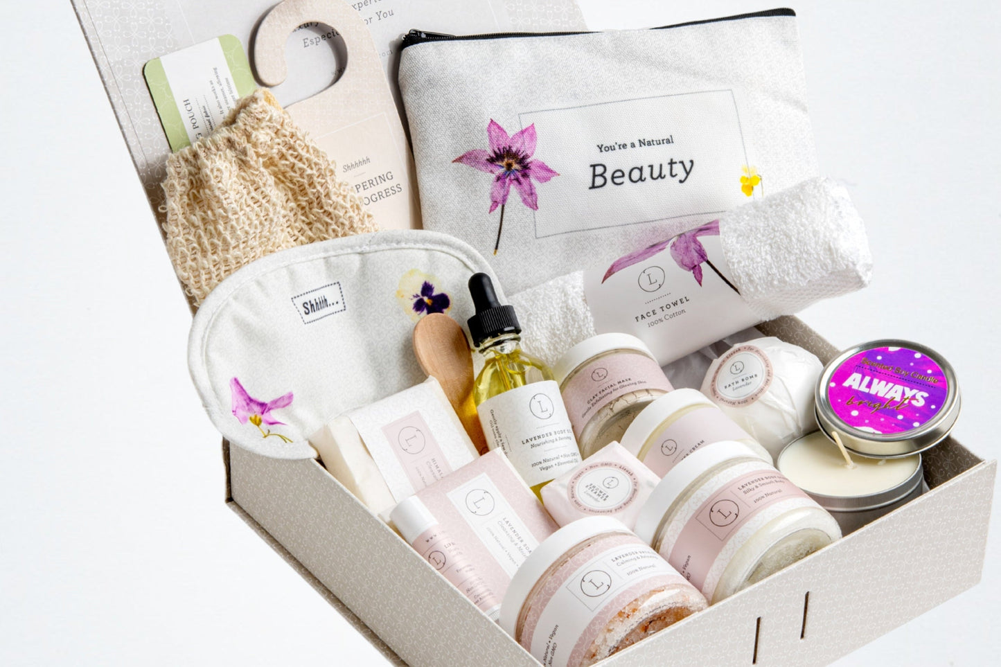 Special Day Gift, Birthday Gift Basket, Lavender Natural Bath & Body - Found Essence 