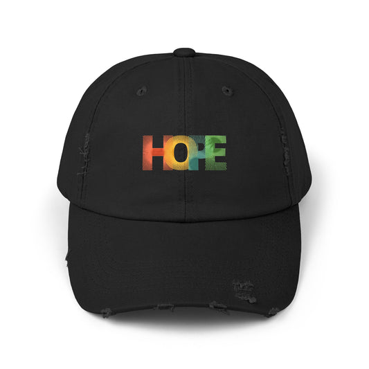 FoundEssence Hope Distressed Cap – Adjustable, Casual & Full of Good Vibes