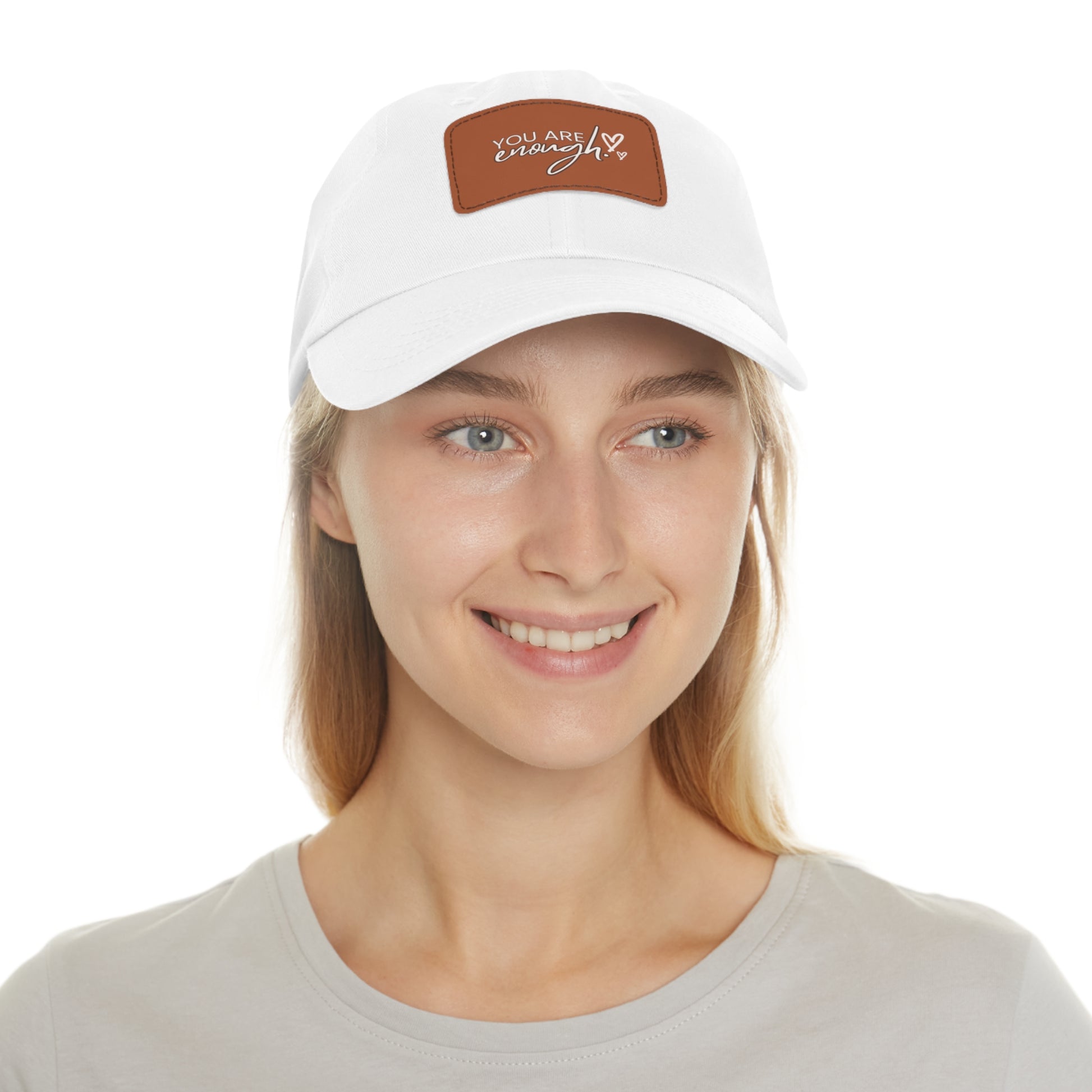 You Are Enough | Leather Patch Cap | Everyday Confidence & Style - Found Essence 