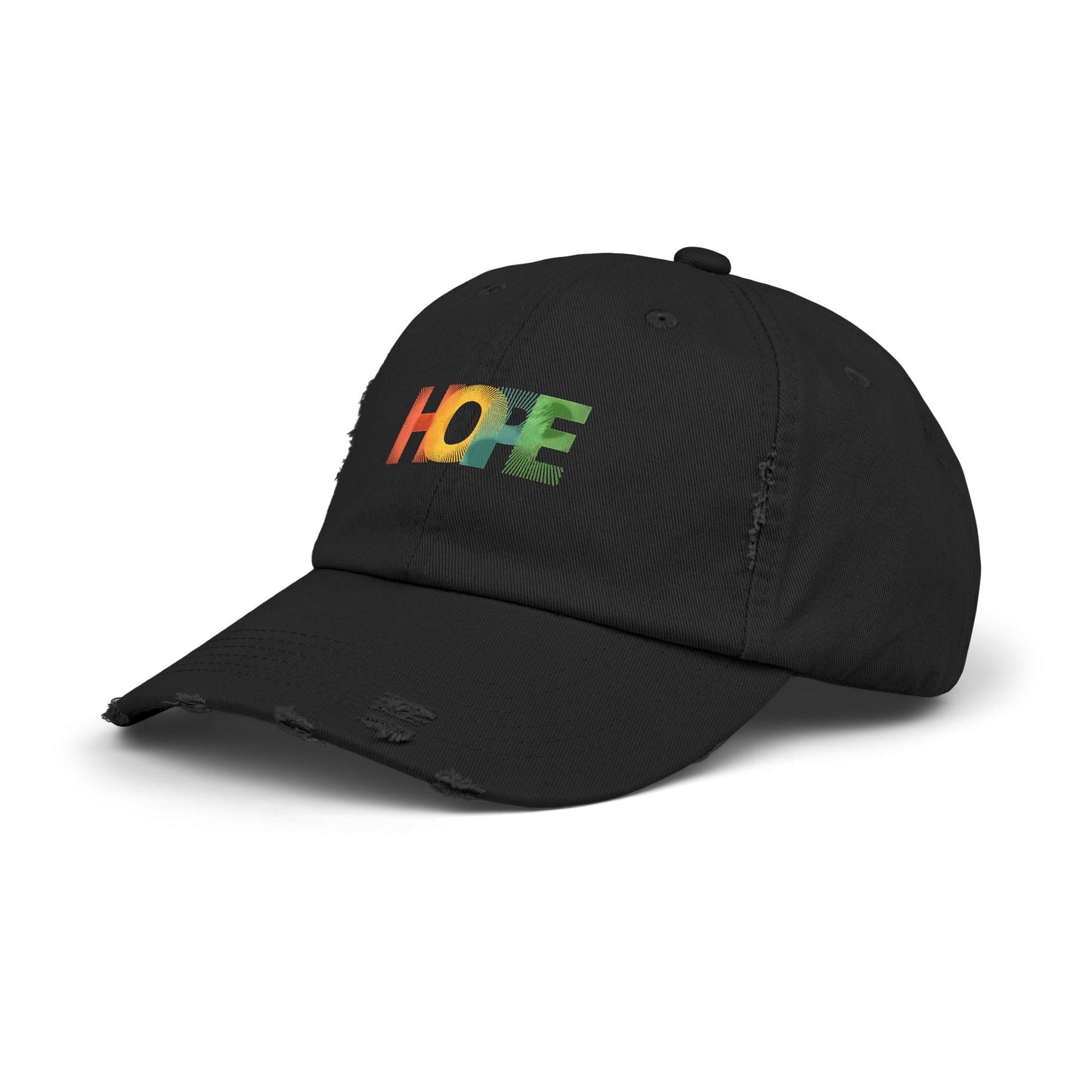 FoundEssence Hope Distressed Cap – Adjustable, Casual & Full of Good Vibes