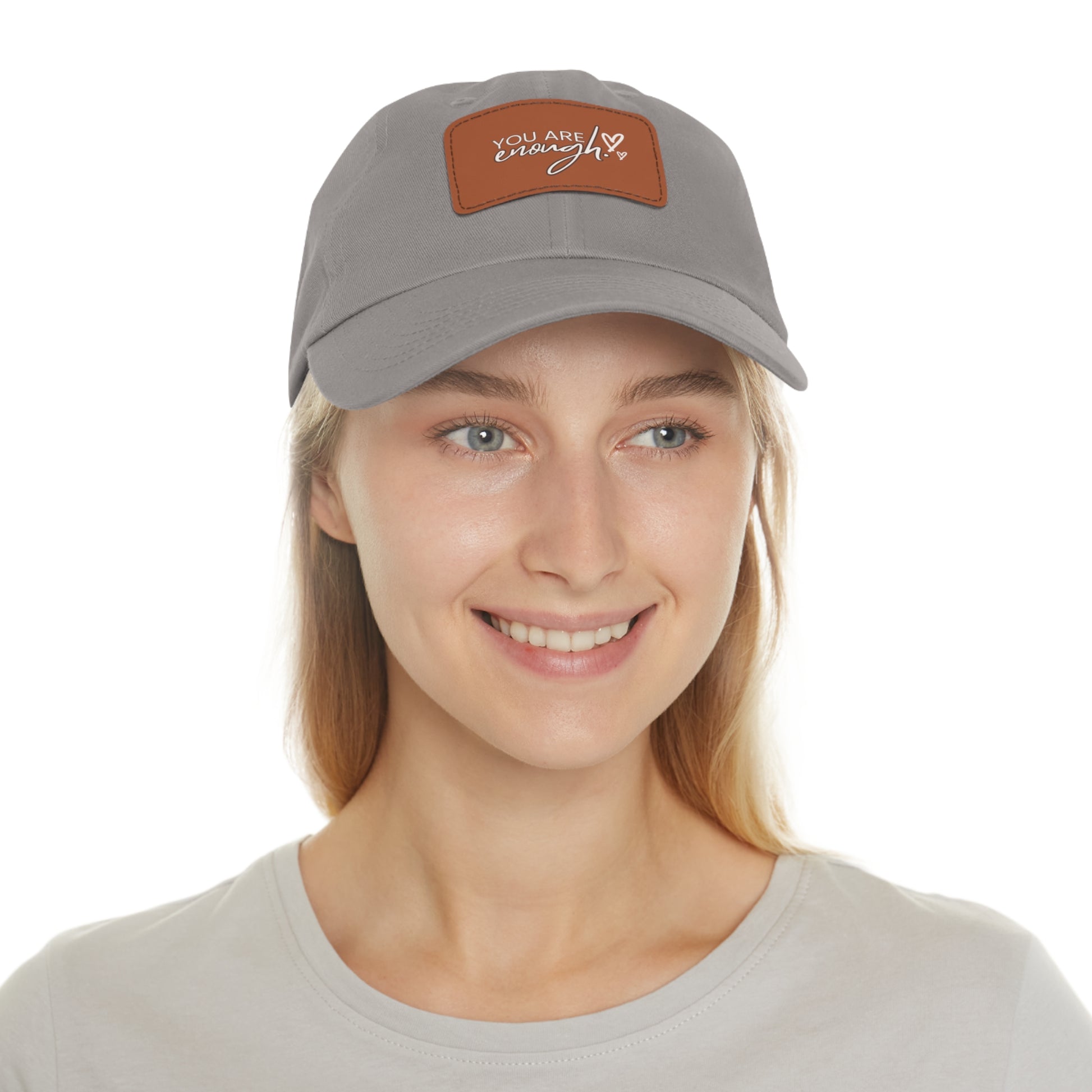 You Are Enough | Leather Patch Cap | Everyday Confidence & Style - Found Essence 