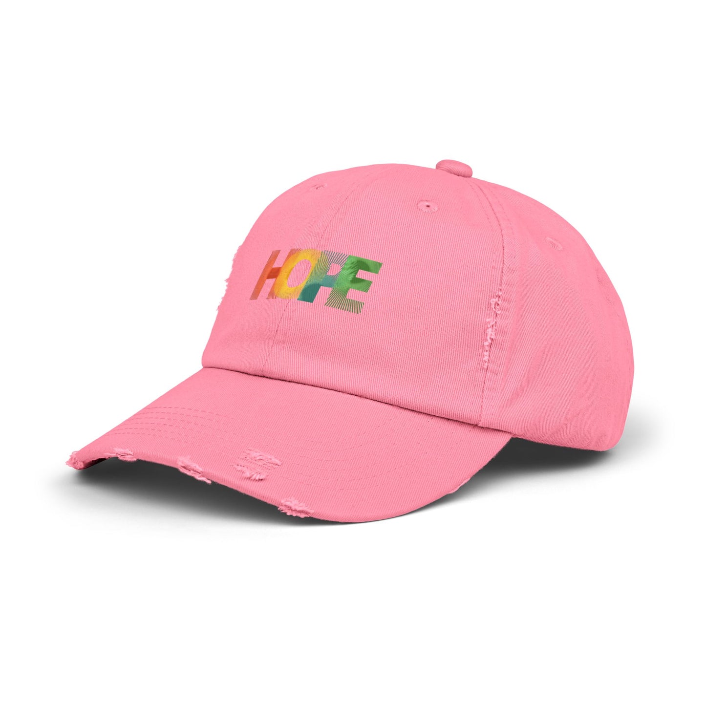 FoundEssence Hope Distressed Cap – Adjustable, Casual & Full of Good Vibes