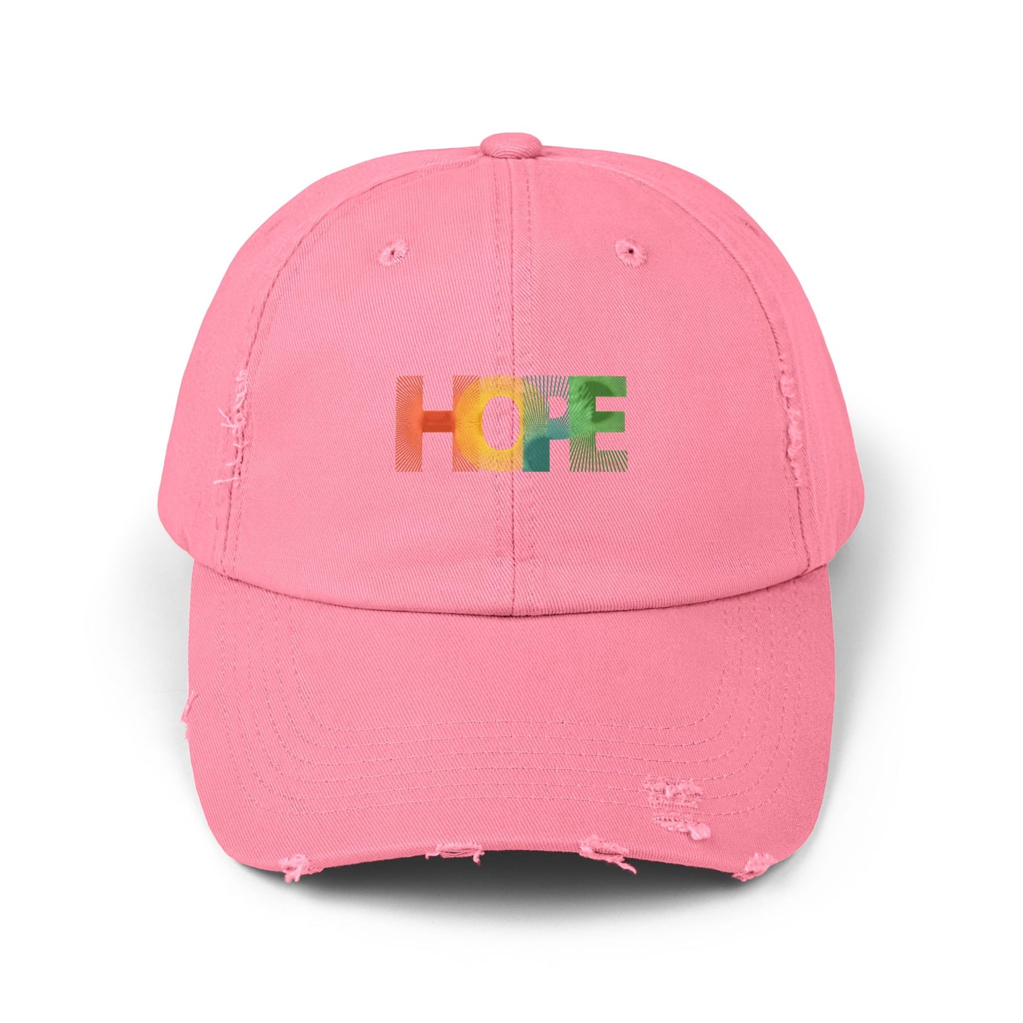 FoundEssence Hope Distressed Cap – Adjustable, Casual & Full of Good Vibes