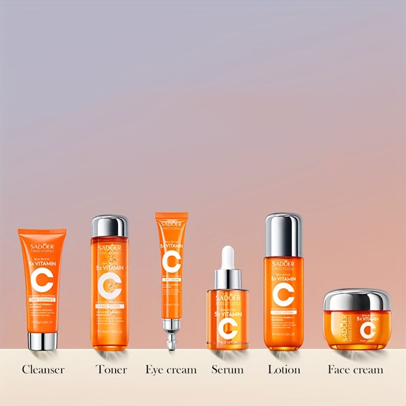 Vitamin C Facial Skincare Set (5-in-1) - Found Essence 