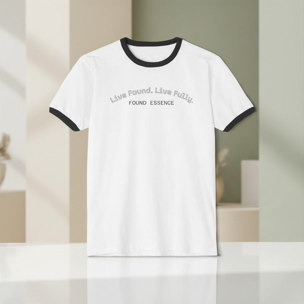 “Live Found. Live Fully.” Ringer Tee – Everyday Comfort - Found Essence 