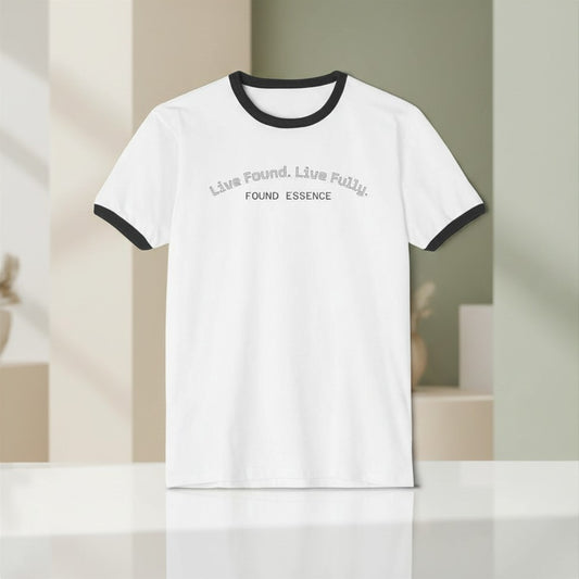 “Live Found. Live Fully.” Ringer Tee – Everyday Comfort - Found Essence 