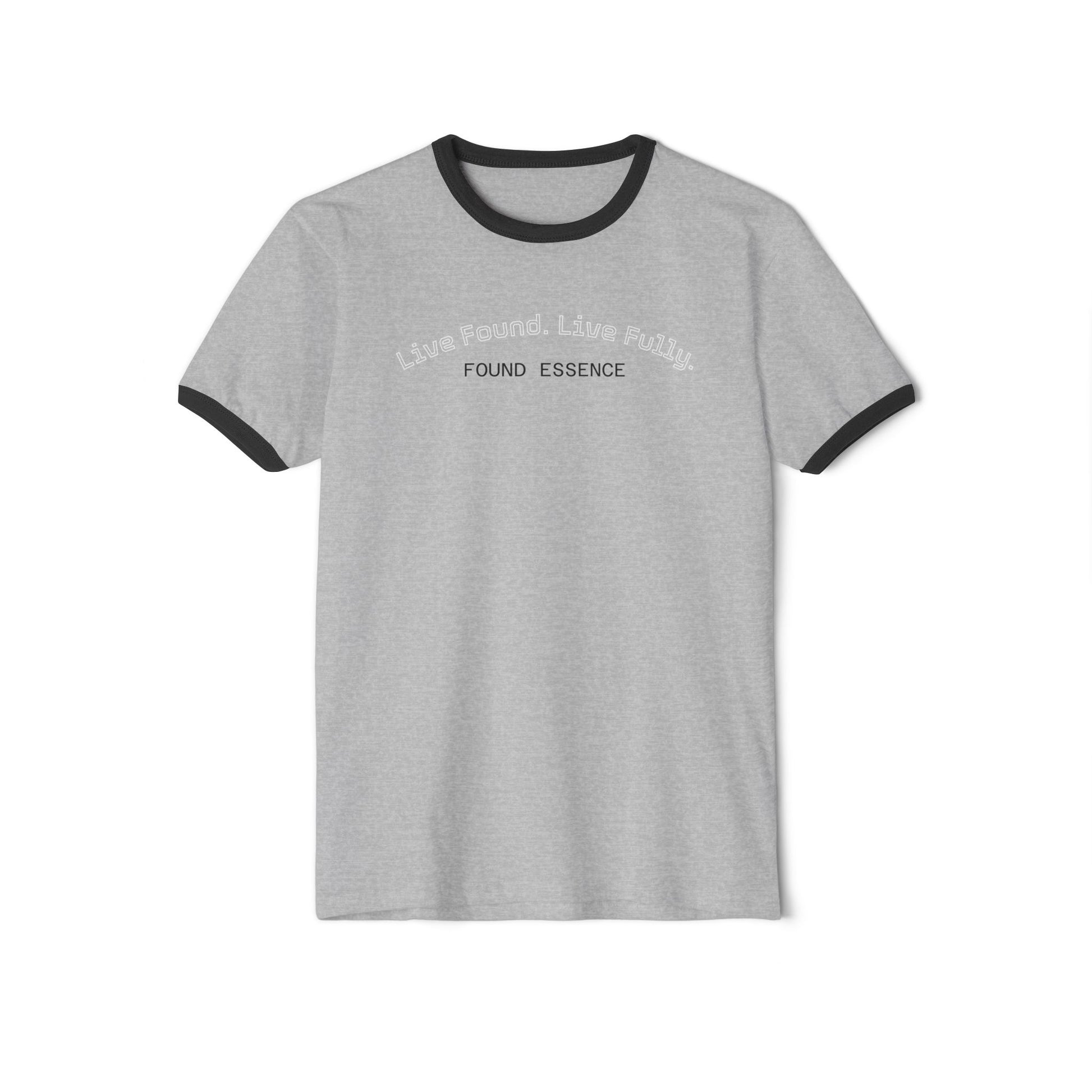 “Live Found. Live Fully.” Ringer T-Shirt | Retro-Inspired Everyday Comfort - Found Essence 