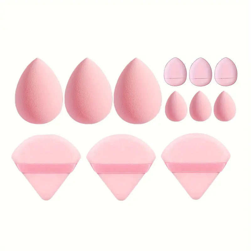 12-Piece Pro Makeup Sponge Set – Flawless Blend Beauty Eggs for Liquid, Cream & Powder