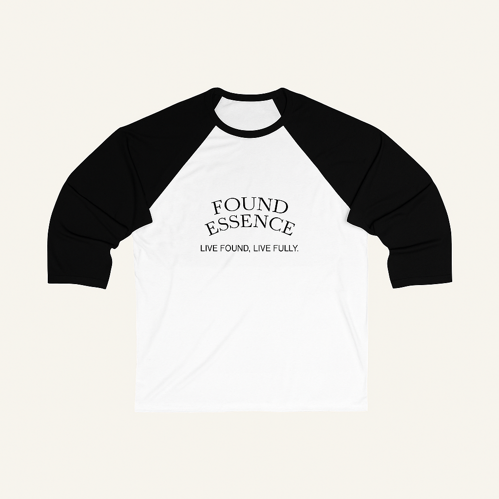 Women's Baseball Tee Found Essence 'Live Found, Live Fully' - Found Essence 