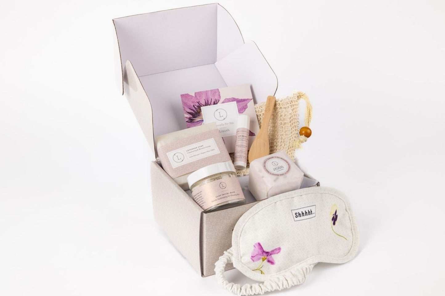 Lavender bath and body set, Natural skincare appreciation gift box - Found Essence 