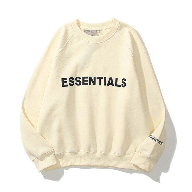 Essentials Sweatshirt Reflective Letter Printed - Found Essence