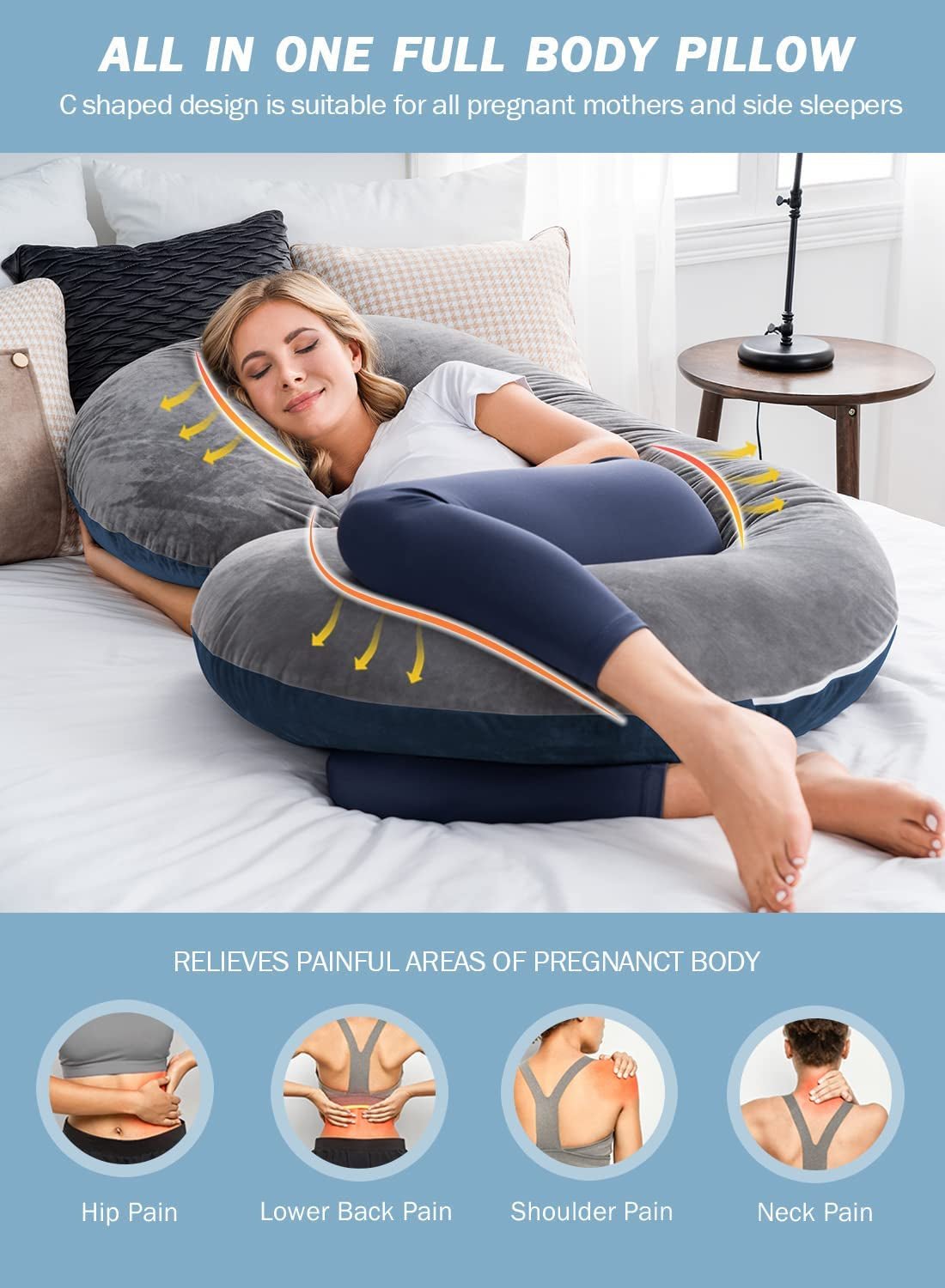 Pregnancy Pillow Curvy Shape - Found Essence